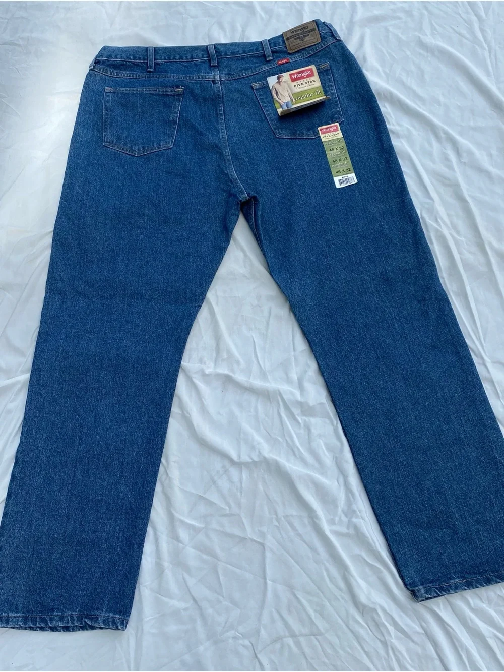 Classic Men's Wrangler Five Star Premium Denim Jean Pants Regular Fit